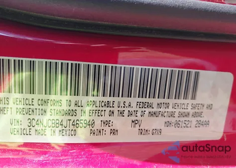 2018 Jeep Compass Altitude Fwd из США, поврежденный, VIN 3C4NJCBB4JT465940